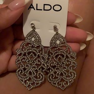 Aldo silver statement earrings